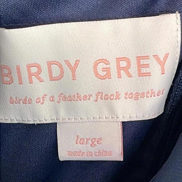 Birdy Grey Grace convertible Chiffon Dress Navy Blue Size L - Picture 10 of 12